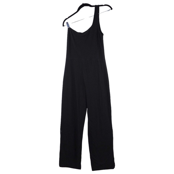Skin Organic Black One Shoulder Jumpsuit Size Medium - Picture 6 of 6
